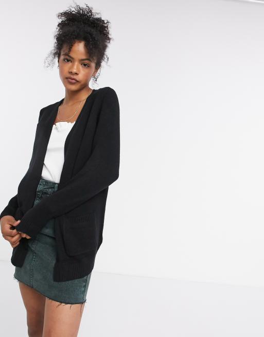 Only - Strikket cardigan i sort