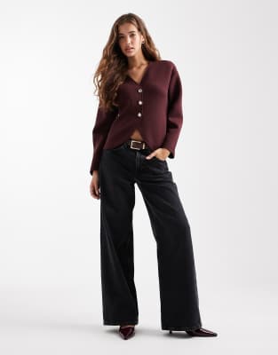 Only Structured Cardigan In Red