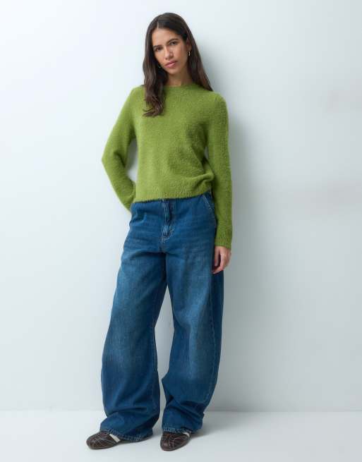 ONLY strukturierter Pullover in Grün, 4 von 4