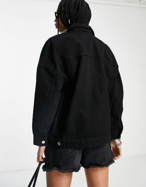 Only – Svart jeansjacka i oversize , 2 av 4
