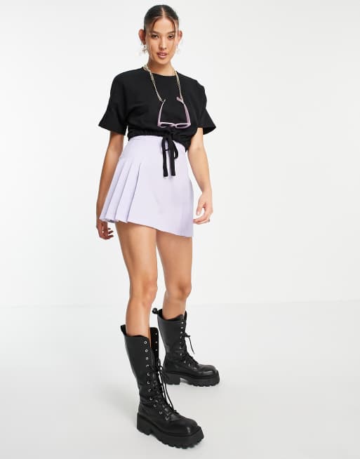 Only – Svart kort t-shirt med knytning i midjan, del av set, 4 av 4