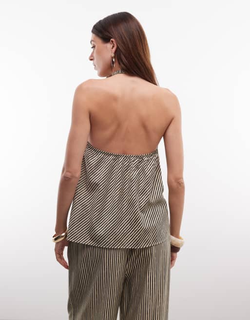 ONLY – Svart, randig topp med halterneck, del av set, 4 av 8