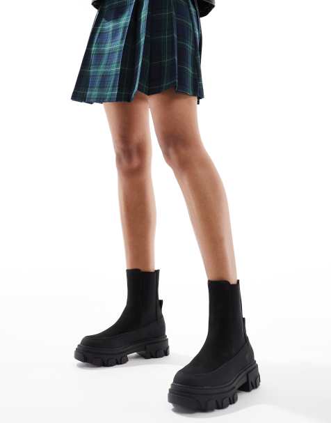 Only – Svarta boots med tjock sula - view 1