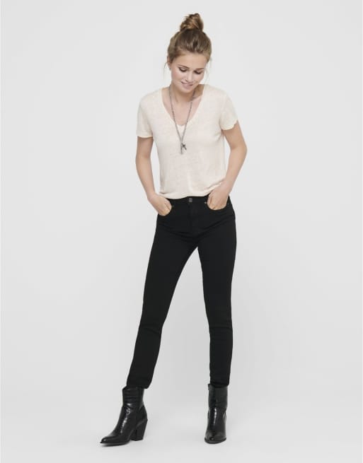 ONLY – Svarta skinny jeans