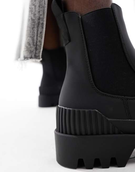 ONLY – Svarta, vattentäta boots med grova platåsulor , 2 av 4
