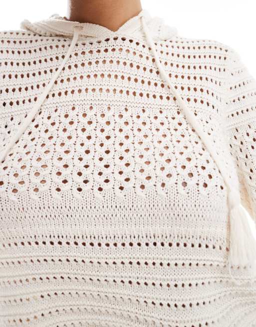 ONLY - Sweat à capuche en maille - Écru , 4 de 4