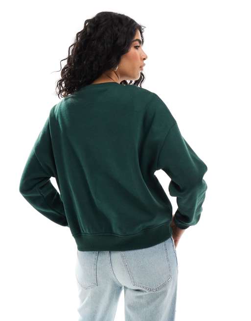 ONLY - Sweat ras de cou à imprimé Malibu - Vert foncé, 2 de 4