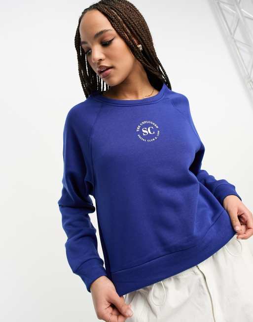 Cobalt blue sweatshirt sale