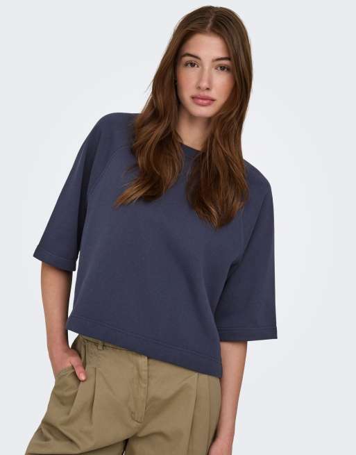 ONLY Sweatshirt-Oberteil in Nachtblau, 4 von 7
