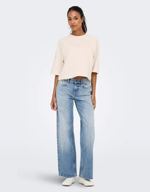 ONLY sweatshirt-topp i gardenia, 3 av 7