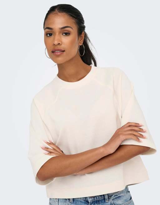 ONLY sweatshirt-topp i gardenia, 4 av 7