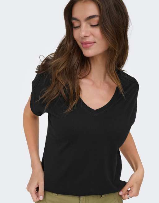 ONLY T-shirt i sort, 4 af 7