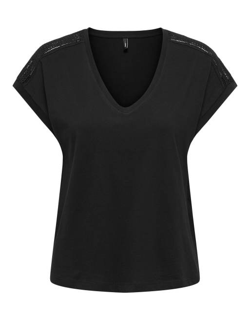 ONLY T-shirt i sort, 6 af 7