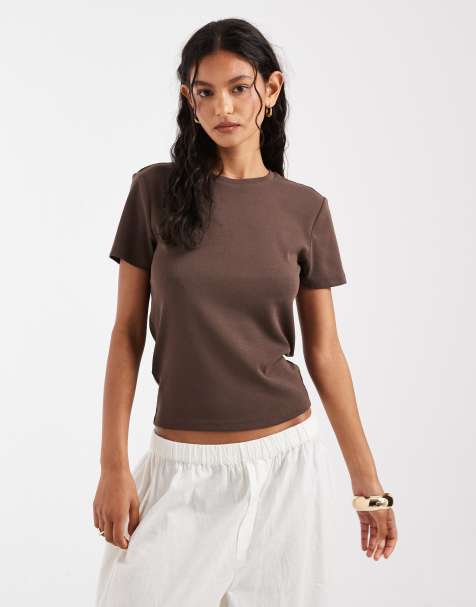 ONLY - T-shirt in bruin - view 1