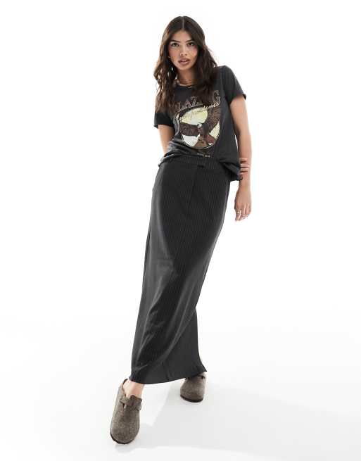 Only - T-shirt met adelaarmotief in zwarte acid wash , 2 van 4