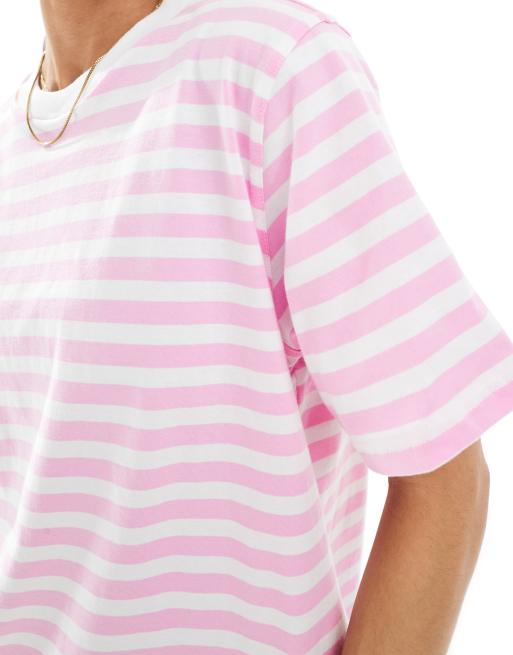 Maglietta a righe rosa e viola: maglietta moderna da donna - Italia