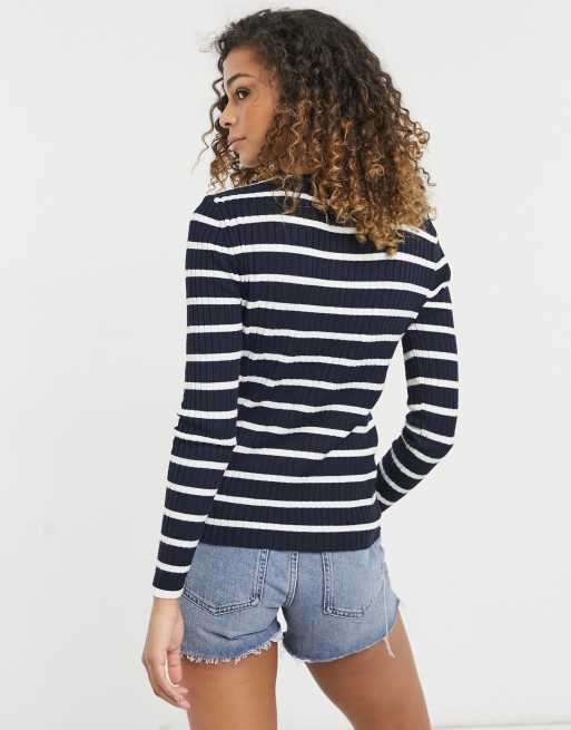 Only T Shirt With Long Sleeves In Stripe Asos