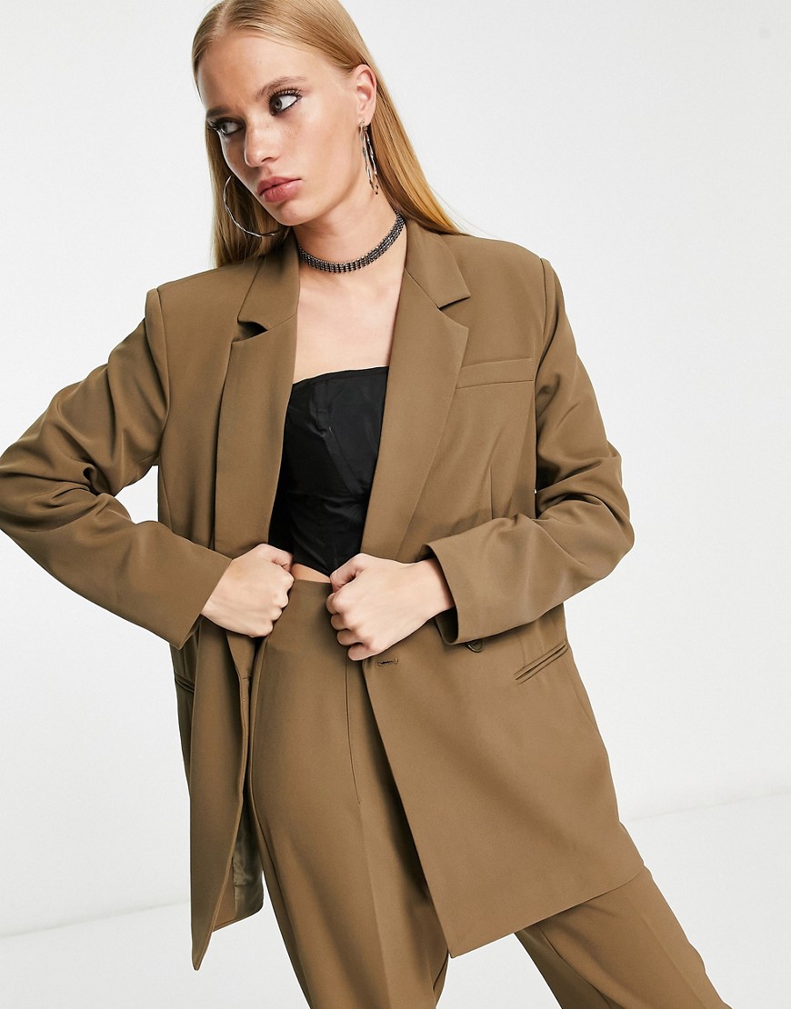 ONLY tailored blazer co-ord in mocha brown