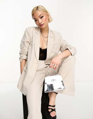 ONLY tailored blazer co-ord in stone-Neutral