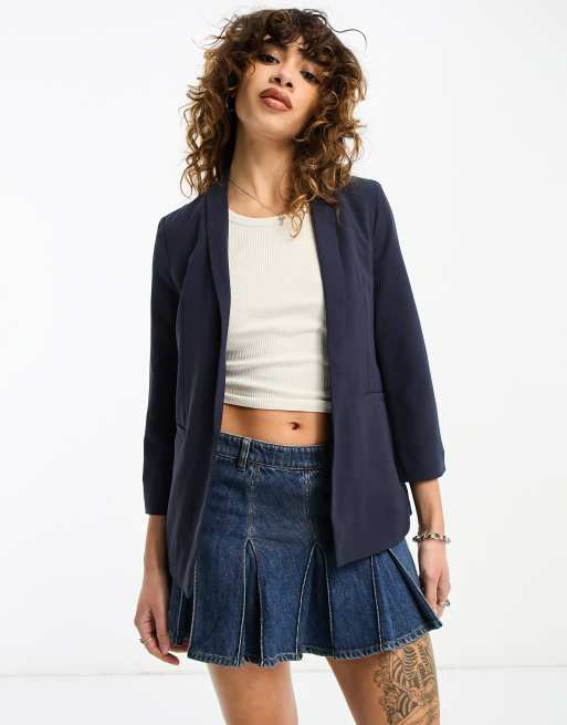 Navy tailored blazer on sale womens