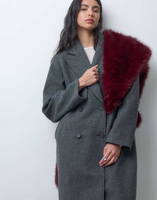 ONLY tailored maxi coat in dark gray, 2 of 4