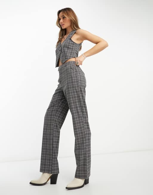 Only tailored waistcoat co-ord in grey check | ASOS