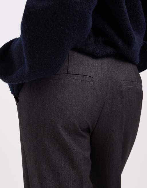 ONLY tailored wide leg trousers in dark grey, 3 of 5