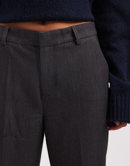 ONLY tailored wide leg trousers in dark grey, 5 of 5