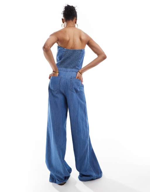 Tall womens denim jumpsuit online