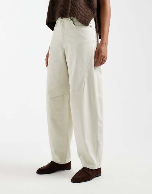 ONLY Tall – Barrel-Hose in Steinbeige, 2 von 5