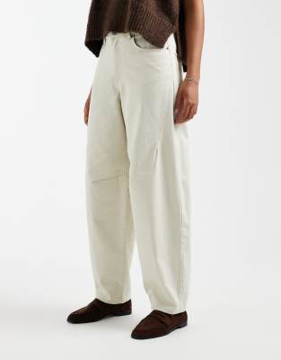 Only Tall Barrel Pants In Neutral