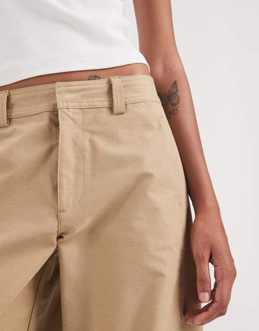 ONLY Tall barrel trousers in beige, 3 of 5