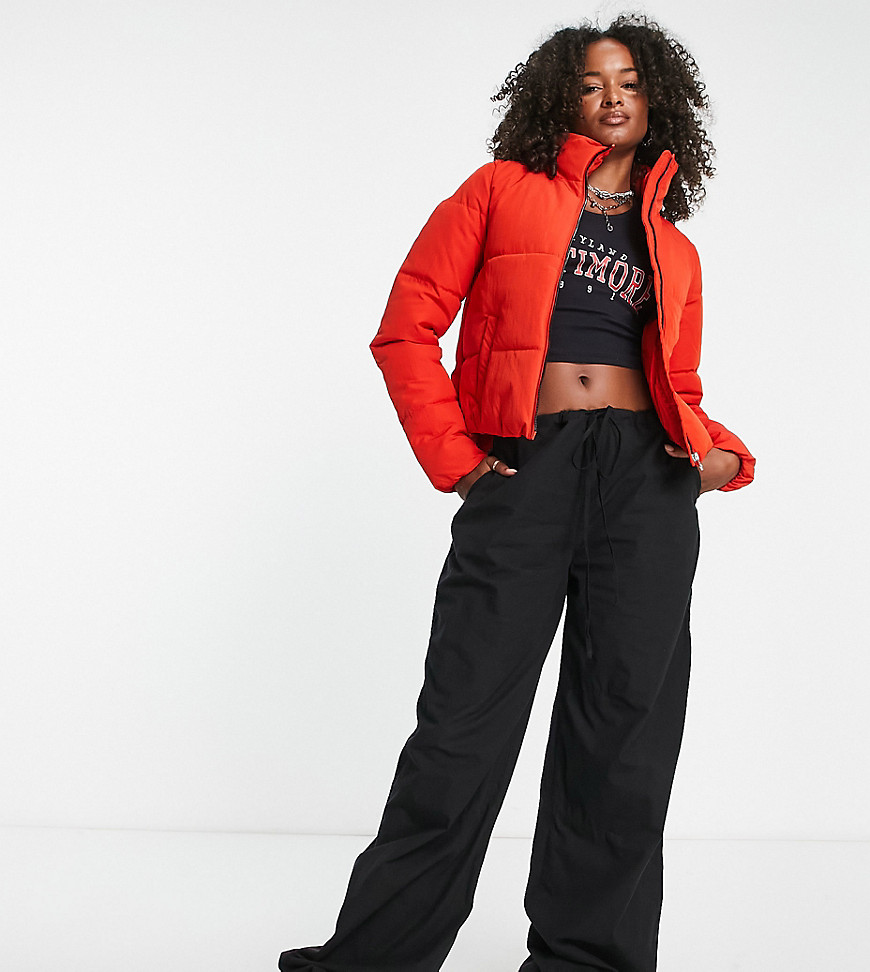 ONLY Tall cropped padded jacket in red