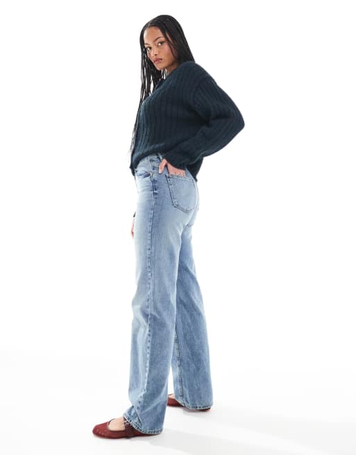 ONLY Tall – Ella – Gerade geschnittene Jeans in Mittelblau mit mittelhohem Bund, 3 von 5