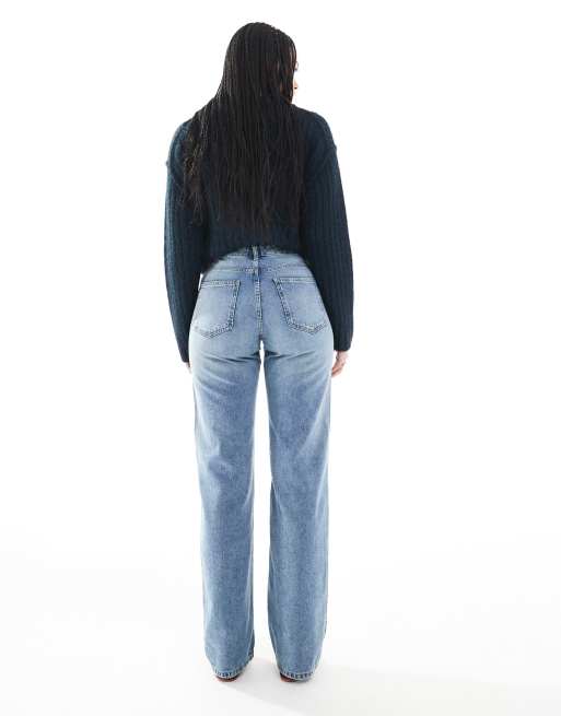 Only Tall – Ella – Niebieskie jeansy o prostym kroju ze średnim stanem, 2 z 5