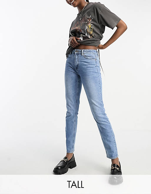 Only Tall - Emily - Jeans met rechte pijpen in middenblauw