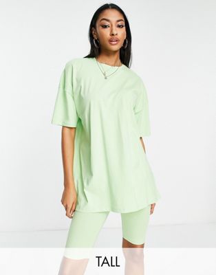 Only Tall exclusive 2 pack t-shirt and legging short set in pistachio - ASOS Price Checker