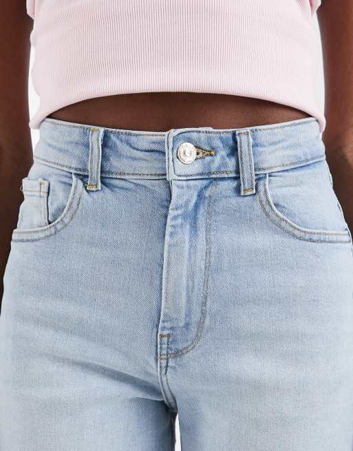 ONLY Tall – Hannah – Denim-Jeans in Hellblau mit sehr hohem Bund und weitem Bein, 5 von 5