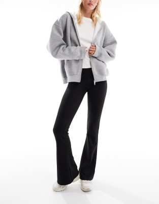 Only Tall ONLY Tall high waist flare trousers in black