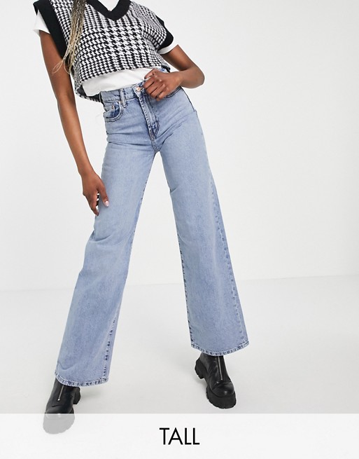 Only Tall Hope wide leg jeans with high waist in light blue