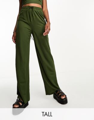 Only Tall - Hose in Khaki mit geradem Schnitt, Kombiteil-Grün