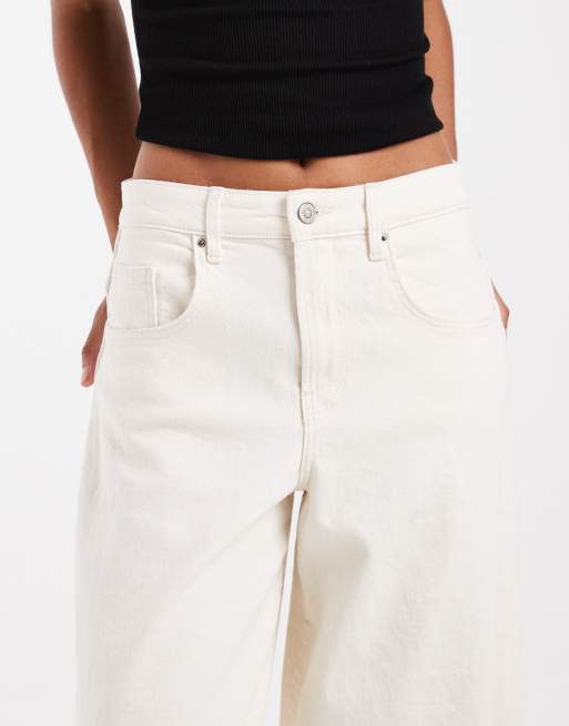 ONLY Tall jeans barrel w kolorze ecru, 4 z 5