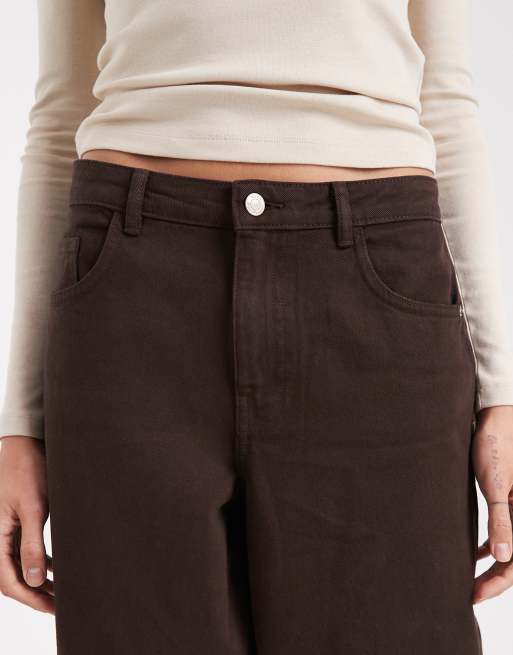 ONLY Tall - Jeans met ballonpijpen en hoge taille in bruin, 5 van 5