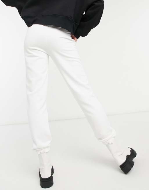 Tall white joggers hot sale