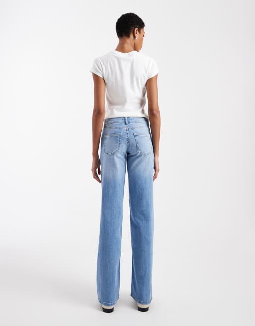ONLY Tall – Judy – Jeans in hellem Denimblau mit niedrigem Bund und weitem Bein, 2 von 5
