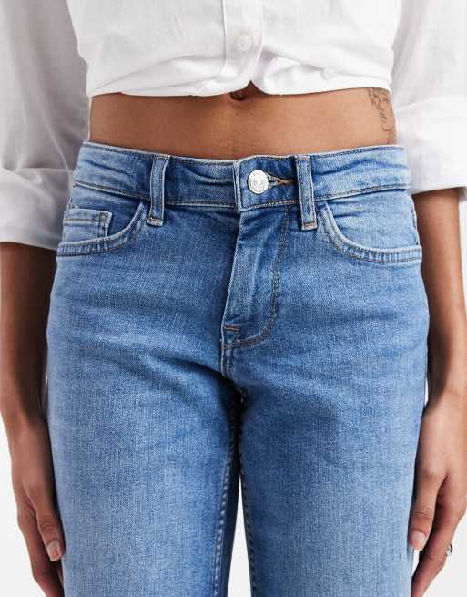 ONLY Tall – Judy – Niebieskie jeansy z szerokimi nogawkami i obniżonym stanem, 4 z 5