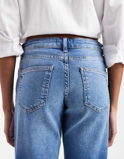 ONLY Tall – Judy – Niebieskie jeansy z szerokimi nogawkami i obniżonym stanem, 5 z 5