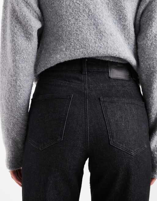 ONLY Tall Juicy high waist wide leg jeans in black, 4 of 5