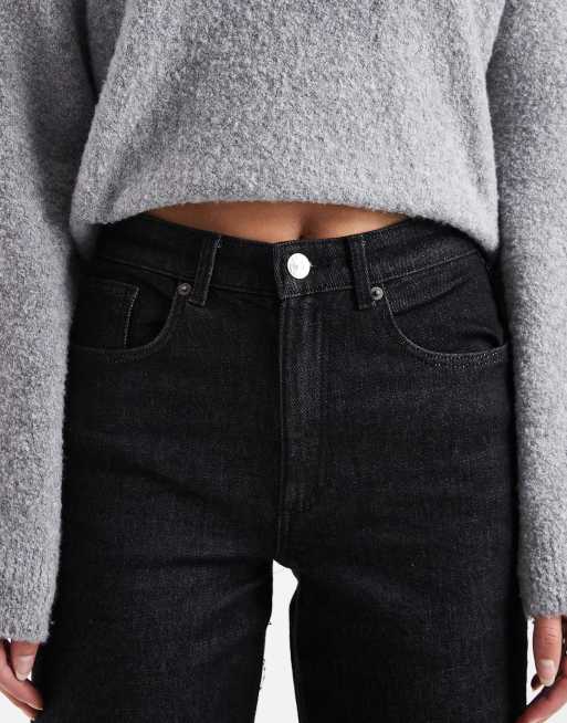 ONLY Tall Juicy high waist wide leg jeans in black, 5 of 5