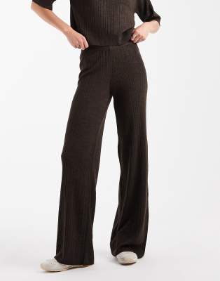 Only Tall Knit Pants In Brown